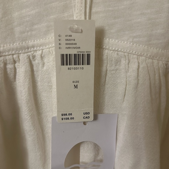 NWT Anthropologie Daily Practice Off White Dress with Pockets, Medium - Picture 5 of 5